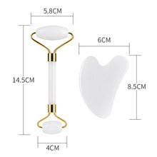 Load image into Gallery viewer, GuaSha Massage Roller Scraper Natural Rose Quartz Face Lifting Body Massager Gouache Relaxation Anti Wrinkle Beauty Tool
