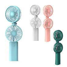 Load image into Gallery viewer, Handheld USB Mini Double Head Summer Cooler Fan
