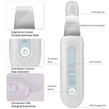 Load image into Gallery viewer, Face Ultrasonic Skin Scrubber Cleaner Acne Peeling Shovel
