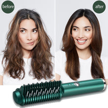Load image into Gallery viewer, Electric Hair Straightener Comb Fast Heat-up Ceramic Straightening Brush USB Charge Smooth Straight Styler Wireless Curling Iron
