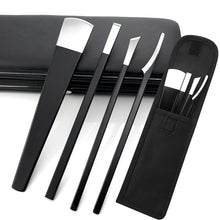 Load image into Gallery viewer, 4Pcs/Set Black Stainless Steel Pedicure Knife Professional
