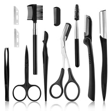 Load image into Gallery viewer, 11Pcs Professional Eyebrow Trimming Tool Set
