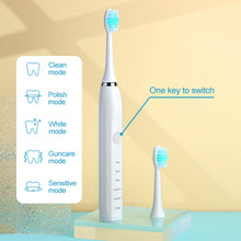 Load image into Gallery viewer, Electric Toothbrush Sonic Tooth Brush for Adult Brush 5 Heads USB Rechargeable Replacement Set Teeth Cleaner Timer 5 Modes IPX7
