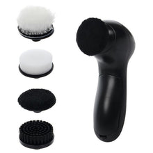 Load image into Gallery viewer, Electric Shoe Polisher Brush Leather Shoes Cleaning Repair Polishing Dust Collector Portable Leather Care Kit - Four Brush Heads

