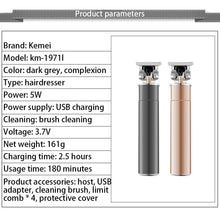 Load image into Gallery viewer, Metal Housing Professional Hair Trimmer Barber Cordless
