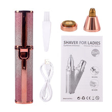 Load image into Gallery viewer, 2 in 1 Electric Eyebrow Trimmer Painless Eye Brow Epilator
