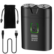 Load image into Gallery viewer, Electric Waterproof Shaver For Men USB Rechargeable Portable Rotary Double-head Shaver Mini Pocket shaver
