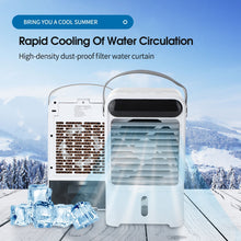 Load image into Gallery viewer, Mini Portable Air Conditioner Fan Air Cooler for Room Rapid Cooling Water Circulation Conditioning Cold Small Fan Dust Proof USB
