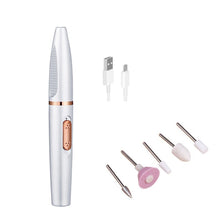 Load image into Gallery viewer, 5 in1 Mini Nail Polishing Machine USB Rechargeable Manicure Drill Machine Accessory Pedicure Gel Polish File Buffer Nail Tools
