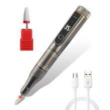 Load image into Gallery viewer, 35000RPM Rechargeable Nail Drill Machine Cordless Manicure Drill Nail Cuticle E-File Nail Professional Nail Drill Machine

