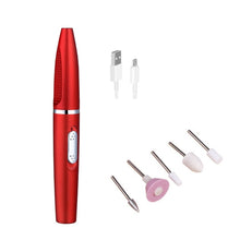 Load image into Gallery viewer, 5 in1 Mini Nail Polishing Machine USB Rechargeable Manicure Drill Machine Accessory Pedicure Gel Polish File Buffer Nail Tools
