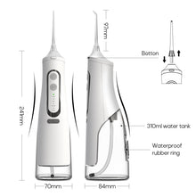 Load image into Gallery viewer, 310ML Water Flosser Dental Oral Irrigator USB Charger 4 Mode Portable Water Jet Floss Tooth Pick Waterproof Teeth Cleaner 4 Tips
