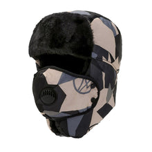 Load image into Gallery viewer, Men Trapper Hat Ski Cap Ushanka Russian Cossack Faux Fur Earflap Warm Winter Camouflage Bomber Hats Women Earflap Bonnet
