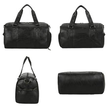 Load image into Gallery viewer, Large Capacity Retro PU Leather Dry Wet Travel Duffel Bag
