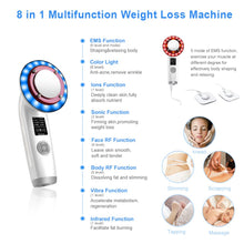 Load image into Gallery viewer, Ultrasonic Cavitation EMS Fat Burner Body Slimming Machine Weight Loss Massager Infrared Therapy RF Skin Tighten Beauty Device
