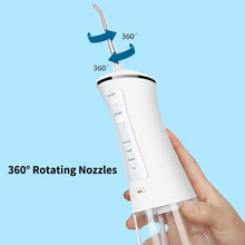Load image into Gallery viewer, Newest Electric Oral Dental Irrigator Portable Water Jet Flosser USB 4 Modes Teeth Cleaning Tooth Pick Floss IPX7 300ML + 4 Tips
