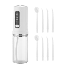 Load image into Gallery viewer, Detachable Oral Irrigator Portable Dental Water Flosser USB Rechargeable Water Jet Floss Tooth Pick Cleaning IPX7 230ML 4Nozzles
