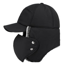 Load image into Gallery viewer, Men's Ear Protection Face Bomber Hats Thicker Plus Velvet Warm Women Winter Hat Outdoor Cycling Snow Male Bone Cap Ski Hat
