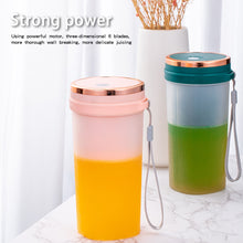 Load image into Gallery viewer, Portable Juicer Cup Juicer Fruit Juice Cup Automatic USB Rechargeable Small Electric Juicer Smoothie Blender Cup Food Processor

