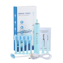 Load image into Gallery viewer, Dental Tartar Cleaner Electric Toothbrush Whitening Teeth Whitener Calculus Remover 5pcs Tooth Brush heads 2pcs Scaler Oral Kit
