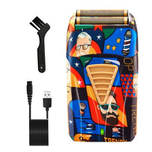 Load image into Gallery viewer, Barber Shaver Shaper Electric Shaver Rechargeable Beard USB Electric Razor For Oil Head bald head Shaving Machine graffiti
