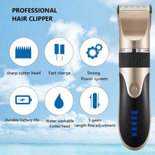 Load image into Gallery viewer, Professional Hair Trimmer Digital USB Hair Clipper
