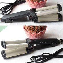 Load image into Gallery viewer, Ceramic Household Hair Dryer Curling Iron Gold Professional Big Wave Curler Egg Roll Wool Roll Styling Tool
