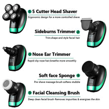 Load image into Gallery viewer, 5 IN 1 Electric Razor Electric Shaver Rechargeable Shaving
