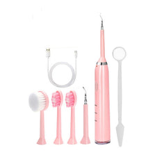 Load image into Gallery viewer, Newest 6in1 Electric Toothbrush Tooth Cleaner USB Rechargeable 3 Modes Sonic Dental Scaler High-frequency to Remove Tartar Stain
