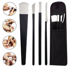 Load image into Gallery viewer, 4Pcs/Set Black Stainless Steel Pedicure Knife Professional
