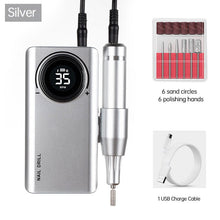Load image into Gallery viewer, 35000RPM Electric Nail Drill Machine USB Charging for Nail Gel Polish Professional E-file Milling Nail Files Salon Tool
