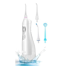 Load image into Gallery viewer, Electric Oral Dental Irrigator Water jet Flosser USB Portable Dental Water Flossing Irrigation IPX7 Teeth Whitening 220ML 4 Tips
