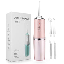 Load image into Gallery viewer, Portable Dental Irrigator Water Jet Flosser USB Rechargeable 3Mode Oral Irrigator Water Jet Floss Pick 220ml for Teeth Whitening
