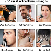 Load image into Gallery viewer, 11in1 Multi Hair Trimmer Men Facial Beard Body Grooming Kits Electric Hair Clipper Nose Ear Trimer Rechargeable
