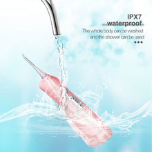 Load image into Gallery viewer, Electric Oral Dental Irrigator Water jet Flosser USB Portable Dental Water Flossing Irrigation IPX7 Teeth Whitening 220ML 4 Tips

