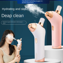 Load image into Gallery viewer, High Pressure Handheld Oxygen Injector Spray Hydration Meter Nano Spray Facial Moisturizing Cleansing Face Beauty Device
