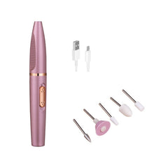 Load image into Gallery viewer, 5 in1 Mini Nail Polishing Machine USB Rechargeable Manicure Drill Machine Accessory Pedicure Gel Polish File Buffer Nail Tools
