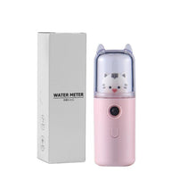Load image into Gallery viewer, Cute Cat Mini Portable Hand-held Rehydrator Humidifier Face Sprayer USB Charging Water Replenishment Instrument 30ml
