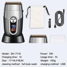 Load image into Gallery viewer, Powerful Electric Shaver for Men with Digital Display Base
