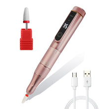 Load image into Gallery viewer, 35000RPM Rechargeable Nail Drill Machine Cordless Manicure Drill Nail Cuticle E-File Nail Professional Nail Drill Machine
