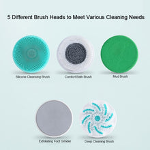 Load image into Gallery viewer, Electric Bath Brush Shower Cleaning Body Massage Brush Multifunctional Spinning Spa Brush Waterproof Long Handle Back Rubbing
