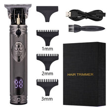 Load image into Gallery viewer, Barber Shop Oil Head 0mm Electric Hair Trimmer Professional Haircut Shaver Carving Hair Beard Machine Styling Tool
