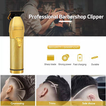 Load image into Gallery viewer, Professional Hair Trimmer Gold For Men Rechargeable Barber Cordless Hair Cutting T Machine Hair Styling Beard Trimmer
