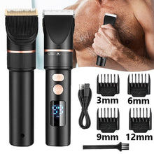 Load image into Gallery viewer, Electric Titanium Ceramic Blade Salon Hair Trimmer Titanium Ceramic Blade Salon Men Hair Cutting Barber Machine LCD Display
