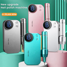 Load image into Gallery viewer, 35000RPM Portable Electric Nail Drill Manicure Machine Acrylic Gel Polish Nails Sander Rechargeable Nail Polishing Tools Speed
