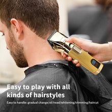 Load image into Gallery viewer, New Color Oil Head Professional Hair Clipper Electric Push Scissor LCD Adjustable Knife Distance Men's Hair Barber
