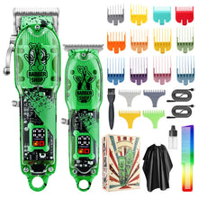 Load image into Gallery viewer, New Electric Hair Clippers Cordless Hair Trimmer Haircut Kit 16 Guide Combs Hair Trimming Styling Grooming Kit Barber Tooljavascript:
