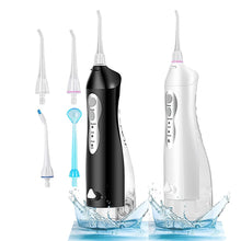Load image into Gallery viewer, Electric Oral Dental Irrigator Water jet Flosser USB Portable Dental Water Flossing Irrigation IPX7 Teeth Whitening 220ML 4 Tips
