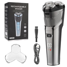 Load image into Gallery viewer, Cordless Wet Dry Electric Shaver for Men Beard Electric Razor Facial Powerful Rotary Shaving Machine Rechargeable
