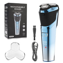 Load image into Gallery viewer, Cordless Wet Dry Electric Shaver for Men Beard Electric Razor Facial Powerful Rotary Shaving Machine Rechargeable
